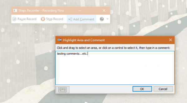 Windows 10 Steps Recorder adding a comment 600x332 - How To Record Computer Issues with Steps Recorder in Windows 10