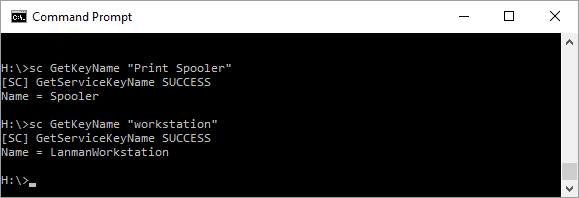 SC command to get the name of the service - 4 Ways to Start, Stop Services on A Remote Windows Computer