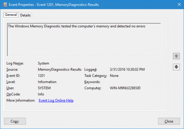 Memory Diagnostic Result 600x420 - How To Use Windows Memory Diagnostic Tool to Find Out Defective RAM