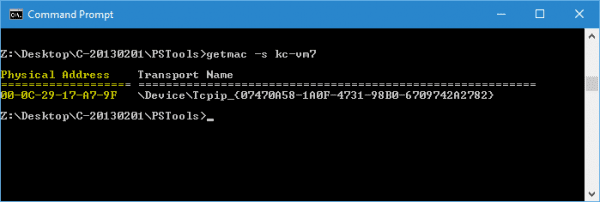 Command Prompt getmac 600x202 - Windows Quick Tip: How To Get MAC Address From a Remote Computer