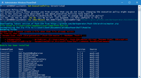 PowerShell install Posh SSh 600x332 - How To Install and Use SSH with PowerShell