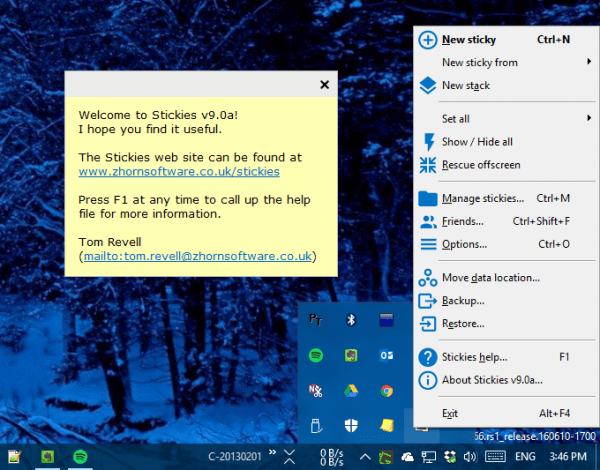 Stickies screenshot 1 600x470 - Stickies to Replace the Sticky Notes in Windows 10