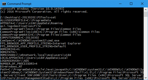 Command Prompt set  600x324 - What is the PathExt Environment Variable in Windows?
