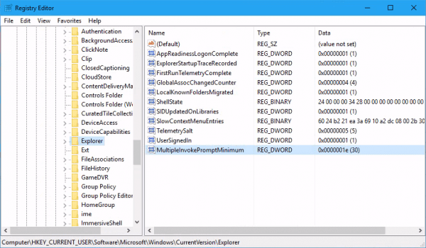 Registry MultipleInvokePromptMinimum 600x350 - How To Open More Than 15 Files At Once from Context Menu in Windows