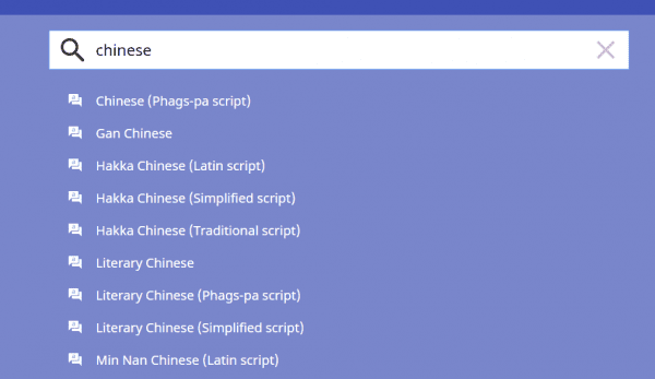 Google Noto Fonts searching for chines 600x347 - No More Tofu - Download Google Noto Fonts to Cover All Languages