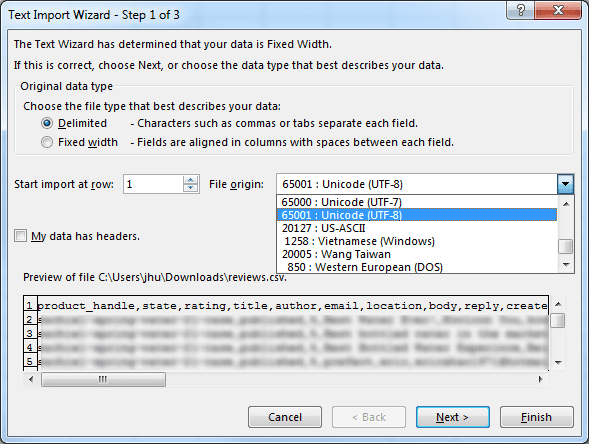 2016 11 29 1704 thumb - How To Display CSV Files with Unicode UTF-8 Encoding in Excel