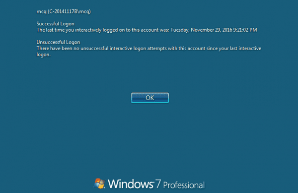 Windows 7 previous logins 600x389 - How To Display The Last Logon Account Info on Windows 7 and 10