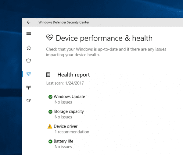 Windows Defender Security Center device health 600x509 - Windows 10 Tip: What is Windows Defender Security Center
