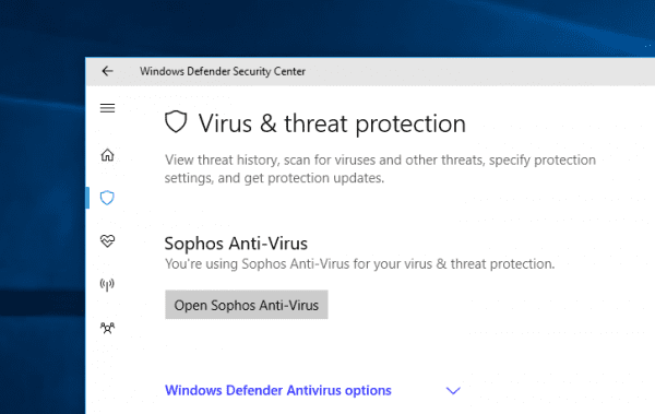 Windows Defender Security Center virus threat 3rd party app 600x379 - Windows 10 Tip: What is Windows Defender Security Center