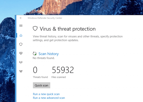 Windows Defender Security Center virus threat 600x429 - Windows 10 Tip: What is Windows Defender Security Center
