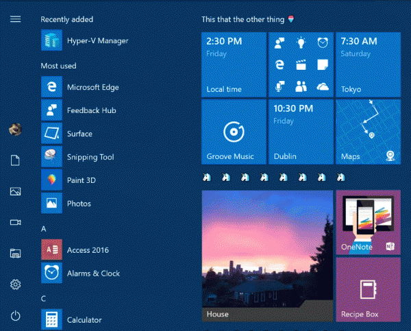 startfolders3 600x483 - Windows 10 Insider Preview Build 15002 for PC Released - This is a Big Update