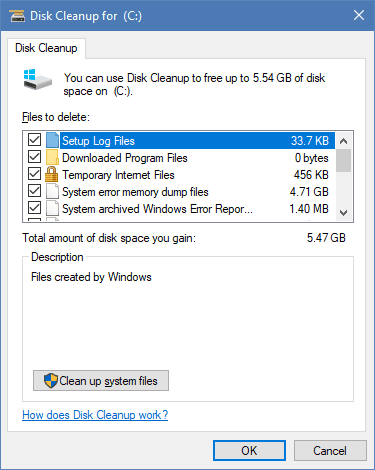 Disk Cleanup for lowdisk - Running Disk Cleanup Tool in Command Line in Windows 10