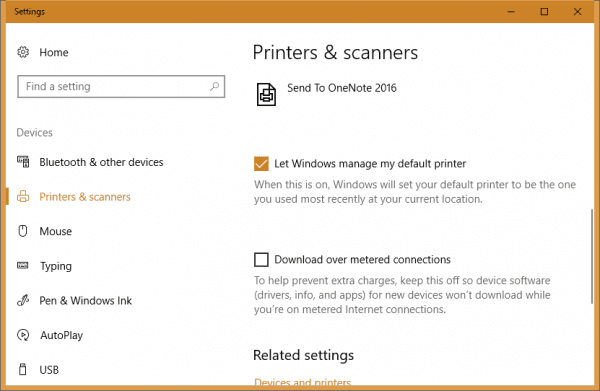 Settings Printer let windows to set my default printer 600x391 - Windows 10 Tip: How To Enable or Disable Let Windows Manage My Default Printer