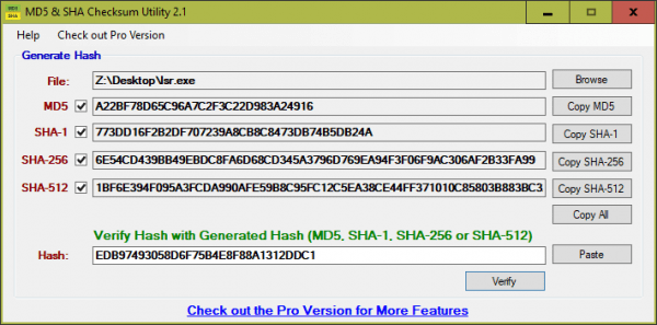 MD5 SHA Checksum Utility 2.1 600x297 - 5 Ways to Generate and Verify MD5 SHA Checksum of Any File in Windows 10