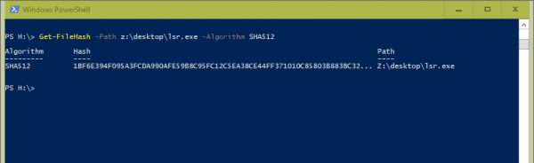 Windows PowerShell Get FileHash 600x184 - 5 Ways to Generate and Verify MD5 SHA Checksum of Any File in Windows 10