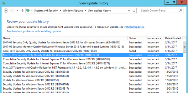 Windows Server 2012 patch installed for WannaCry 600x298 - What Windows Patches Needed to Prevent WannaCry Ransomware