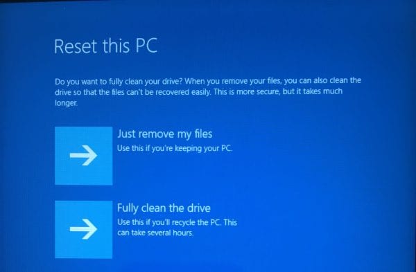 IMG 3010 600x393 - How To Bypass "we can't reset your PC while it's running on battery power"