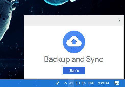 Backup and Restore sign in - Google Backup and Sync Released for Both Windows and Mac