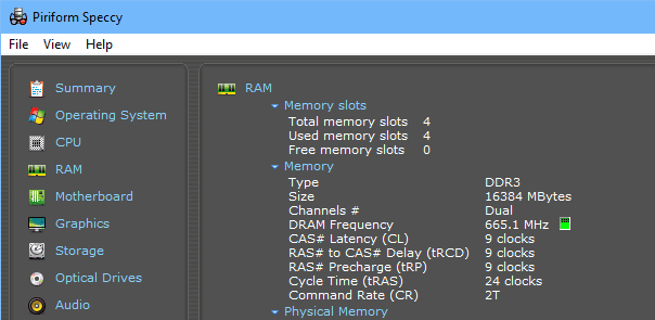 Piriform Speccy RAM detail - Speccy - A Free Portable System Information Tool for Windows