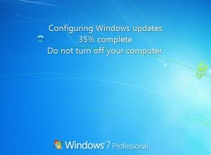 Configuring windows update 35% complete