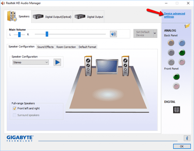 Realtek Switch Audio Output Between Back vs Front Panel On Desktop ...
