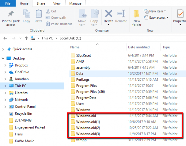 2017 11 19 2315 600x470 - How To Remove Windows.old(1) Unable to Delete Microsoft.Windows.Cortana