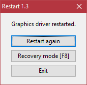 Restart 1.3 2018 05 07 22 24 43 - Windows 10 Tip: How To Restart Video Driver without Rebooting Computer