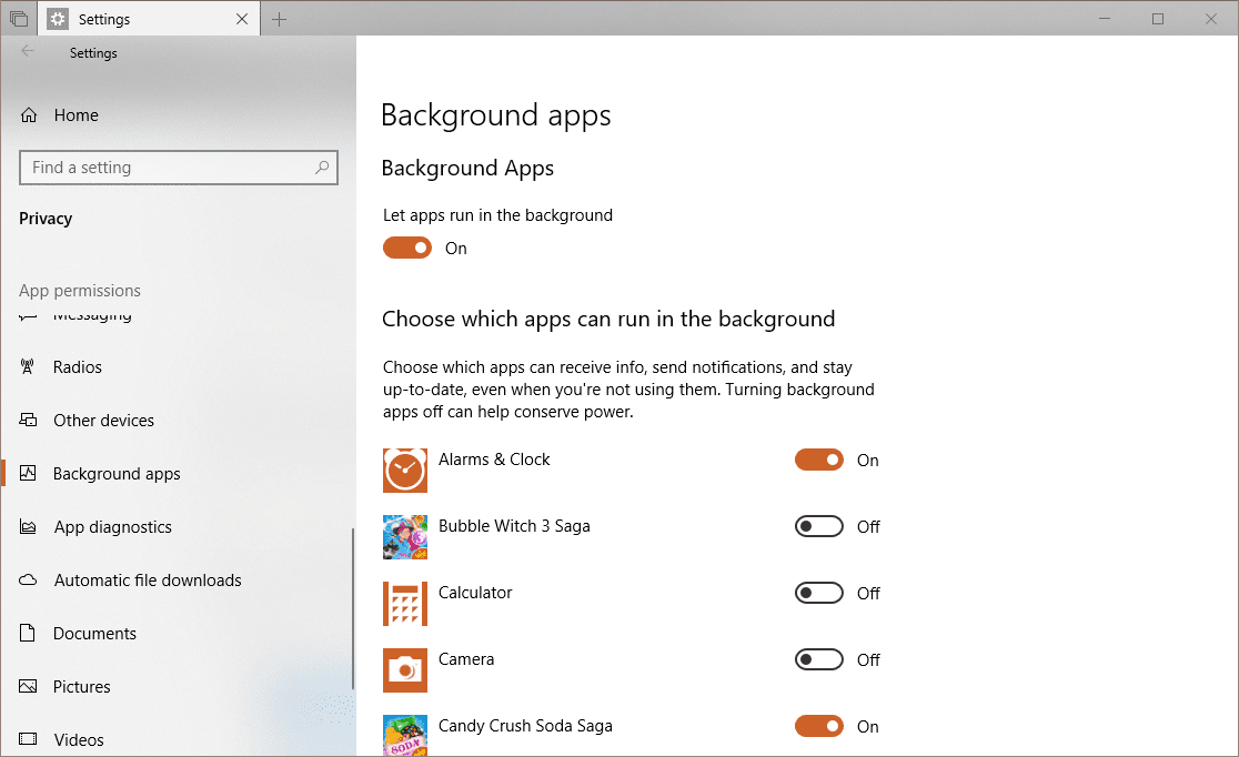 image 1 - Windows 10 Tip: How To Disable App from Running Background