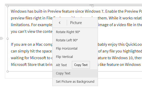 Imagen 6 - 5 Formas de OCR para extraer texto de imágenes en Windows 10