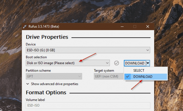 rufus windows 10 iso warning