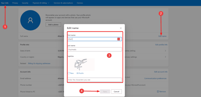 how to change my account name in windows 11