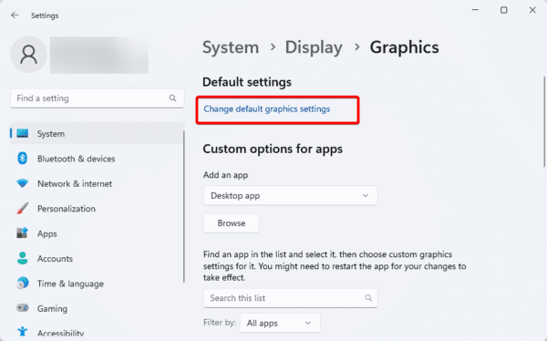 Chnage default 1 600x374 - Top Fixes for Desktop Window Manager High GPU Usage