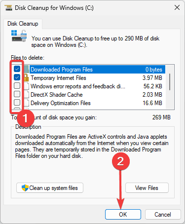 Clean selected files - How to Perform Disk Cleanup in Windows 11