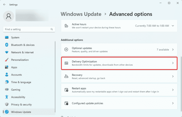 Delivery optimization 600x387 - How to Fix Slow Internet on Windows 11