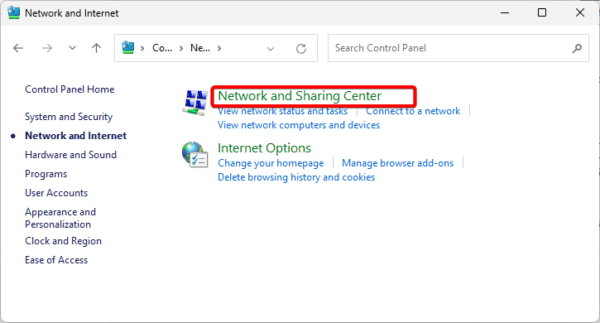 Network and sharing center 600x323 - What is the Windows 11 MAC Address and How Do I Find It?