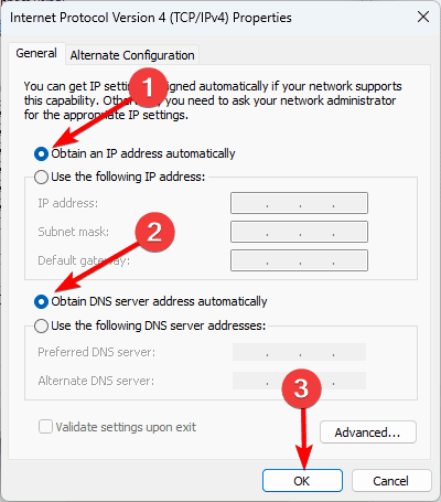 Obtain address automatically - DHCP is Not Enabled for Wi-Fi on Windows 11: Top Fixes