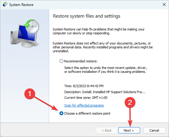 different restore point - Cldflt.sys Blue Screen: How to Fix It