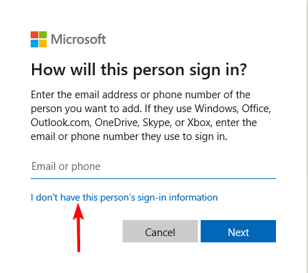no sign in information - How to Remove and Delete an Account From Windows 11