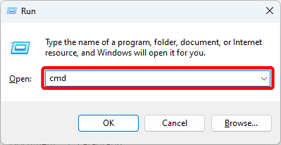 open the command prompt 1 - DHCP is Not Enabled for Wi-Fi on Windows 11: Top Fixes