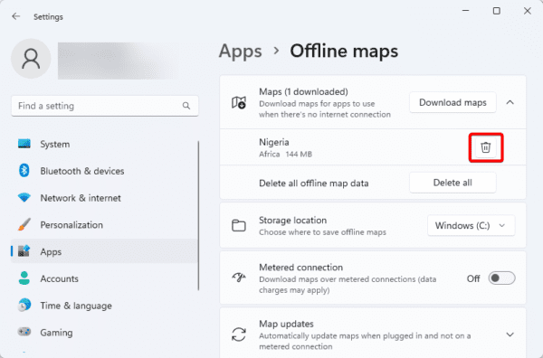 Delete maps 600x396 - Complete Guide to Download and Use Maps Offline on a Windows 11 Device