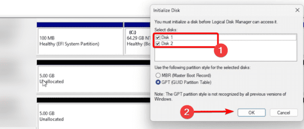 Disk selection 600x256 - Best Ways to Create a Mirror Volume on Windows 11