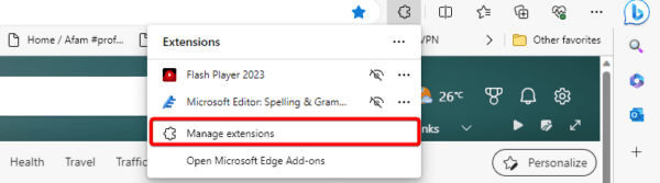 Manage extensions in Edge 600x167 - AdBlock Not Working on Twitch: Top Browser Fixes