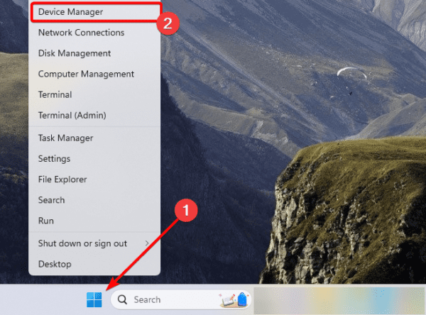 Open device manager 600x444 - Top Fixes When the Cursor Keeps Moving to the Left When Typing on Windows 11