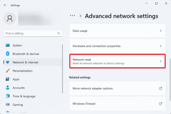 Open network reset 600x400 - No Internet in Windows 11 Safe Mode With Networking: How to Fix It