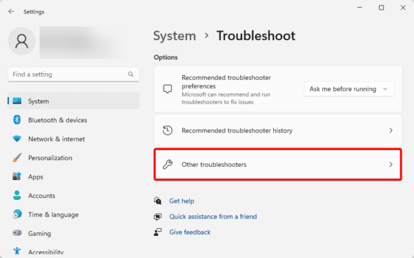 Other troubelshooters 600x374 - Top Fixes When the Cellular Option is Missing on Windows 11