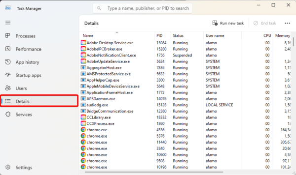 Task manager details 600x356 - Best Ways to Find Process ID for Windows 11 Apps