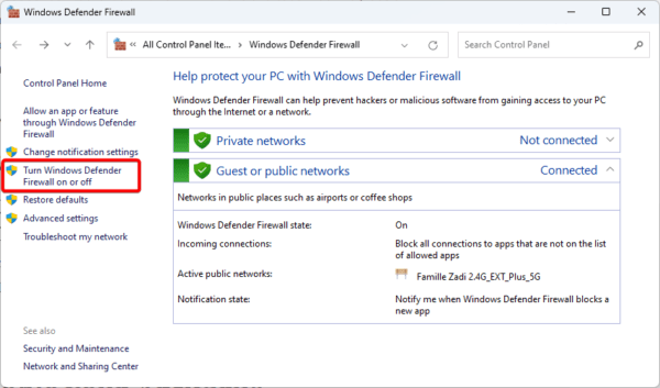 Windows firewall setting 600x353 - How to Fix Error Code 30174-4 When Installing Microsoft Office