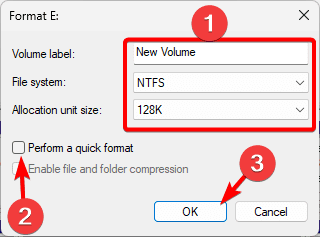 format options - exFAT Drive Not Showing or Recognized in Windows 11: Top Fixes