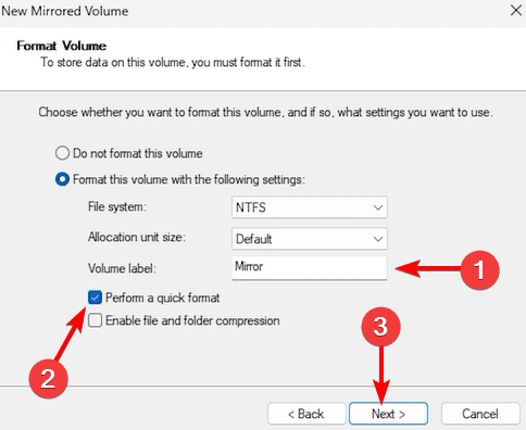 perform quick scan - Best Ways to Create a Mirror Volume on Windows 11