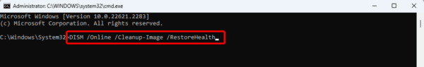 restore health 600x95 - Best Fixes for Install Error - 0x80070643 on Windows 11